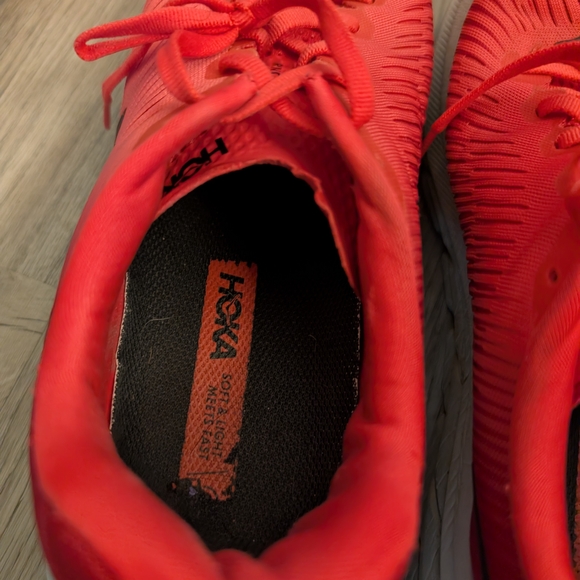 Hoka Red Athletic Running Shoes - Picture 4 of 13